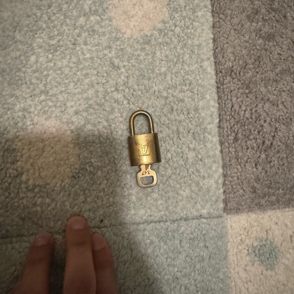 Louis Vuitton Gold Padlock with Key
